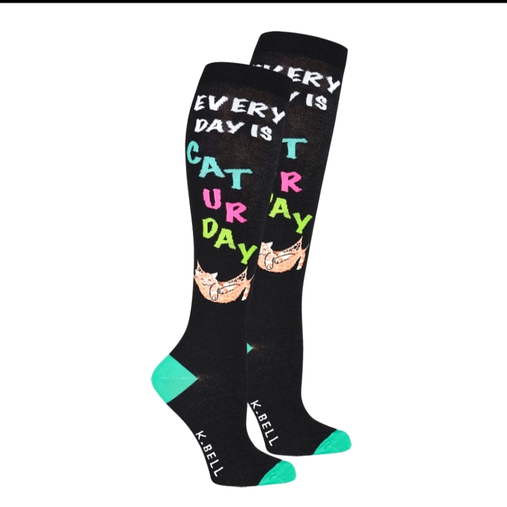 2 PAIRS OF K. BELL CATURDAY KNEE HIGH SOCKS